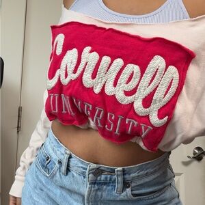 Cornell University Women's Pink Crop Top